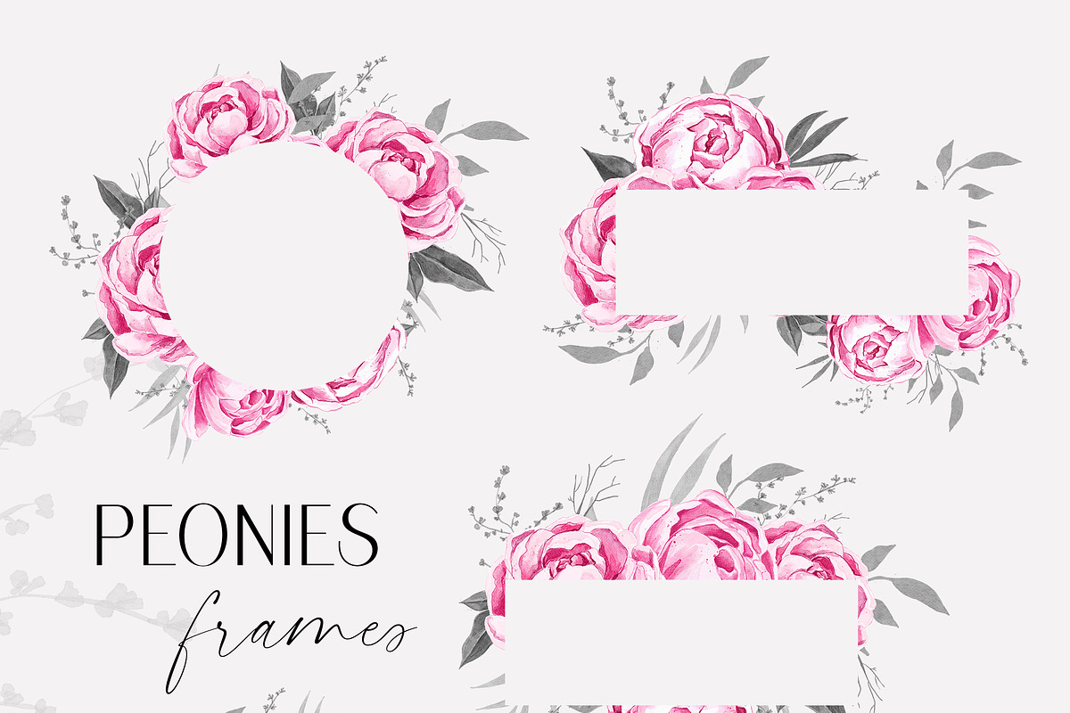 Peony Watercolor Collection, an Illustration by Backyard Rose (Photo 5 of 16)