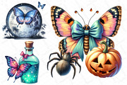 Halloween Butterfly Garden Clipart, an Illustration by DreamPrint404 (Thumbnail 3 of 5)