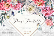 Piano Pastello | Peony Symphony II, a Decorative Illustration by Inna Sinano (Thumbnail 1 of 12)
