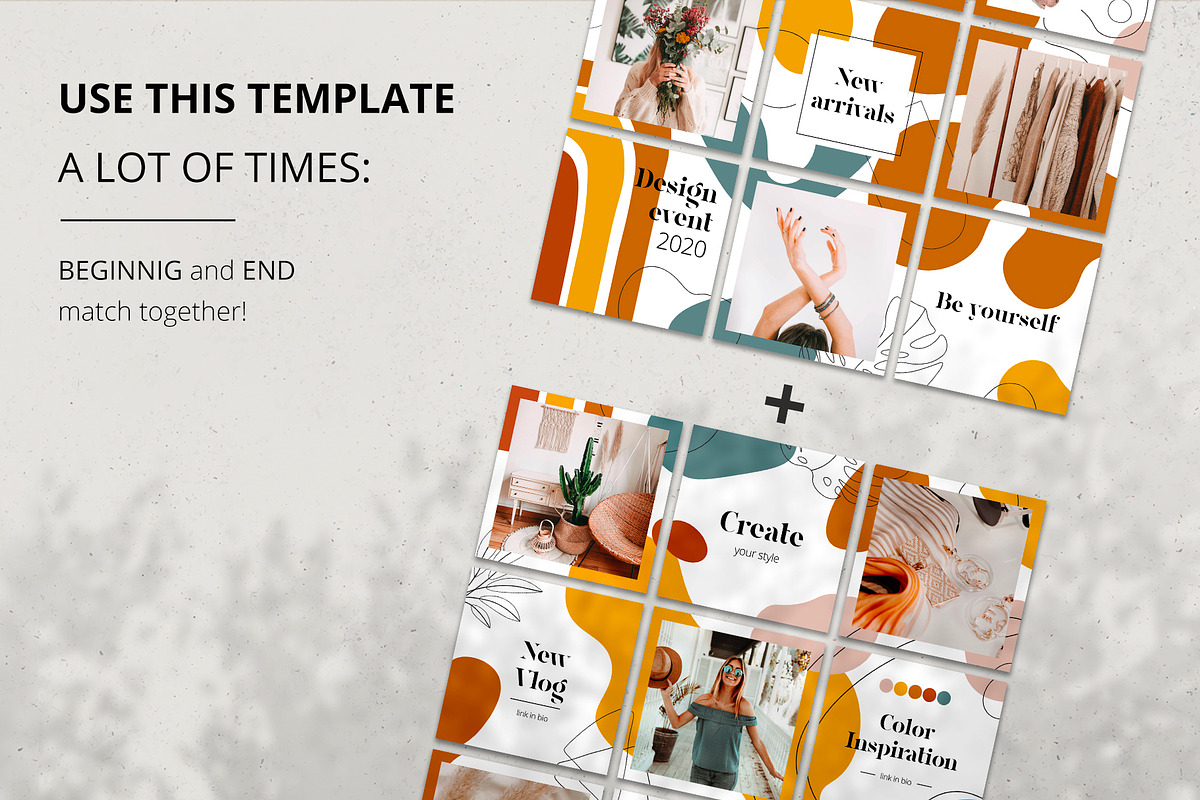Instagram PUZZLE with shapes & lines, a Social Media Template by EkaterinaKiriy (Photo 6 of 7)