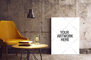 Canvas Mockup Industrial Style