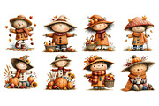 Cute Scarecrow Clipart, a Seasonal Illustration by Nicolle's Colorful Art (Thumbnail 5 of 5)