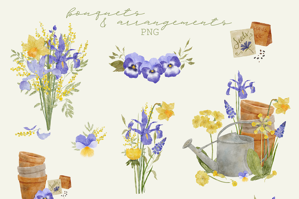 Spring Garden Illustration & Pattern, a Decorative Illustration by OkPen (Photo 3 of 10)
