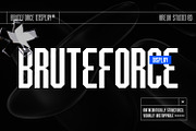 Bruteforce Display, a Sans Serif Font by Kreuk Studio (Thumbnail 1 of 6)