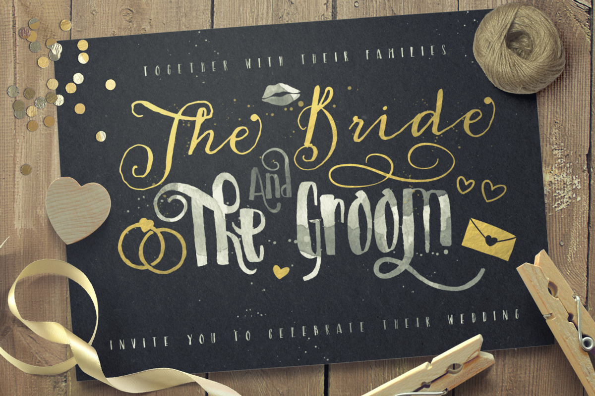 Just Married! Wedding font