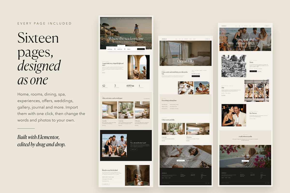 Aurelle Luxury Hotel & Resort Theme, a WordPress Template by Tomasz Ganclerz (Photo 2 of 18)