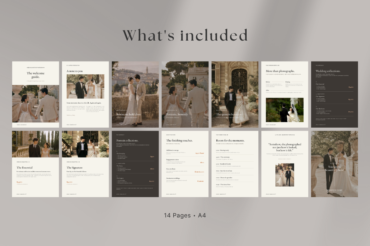 Wedding Photographer Pricing Guide, a Magazine Template by batang (Photo 2 of 4)