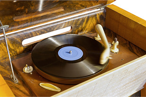 Vintage gramophone stock photo containing vintage and gramophone, a Technology Photo by Leonid Andronov