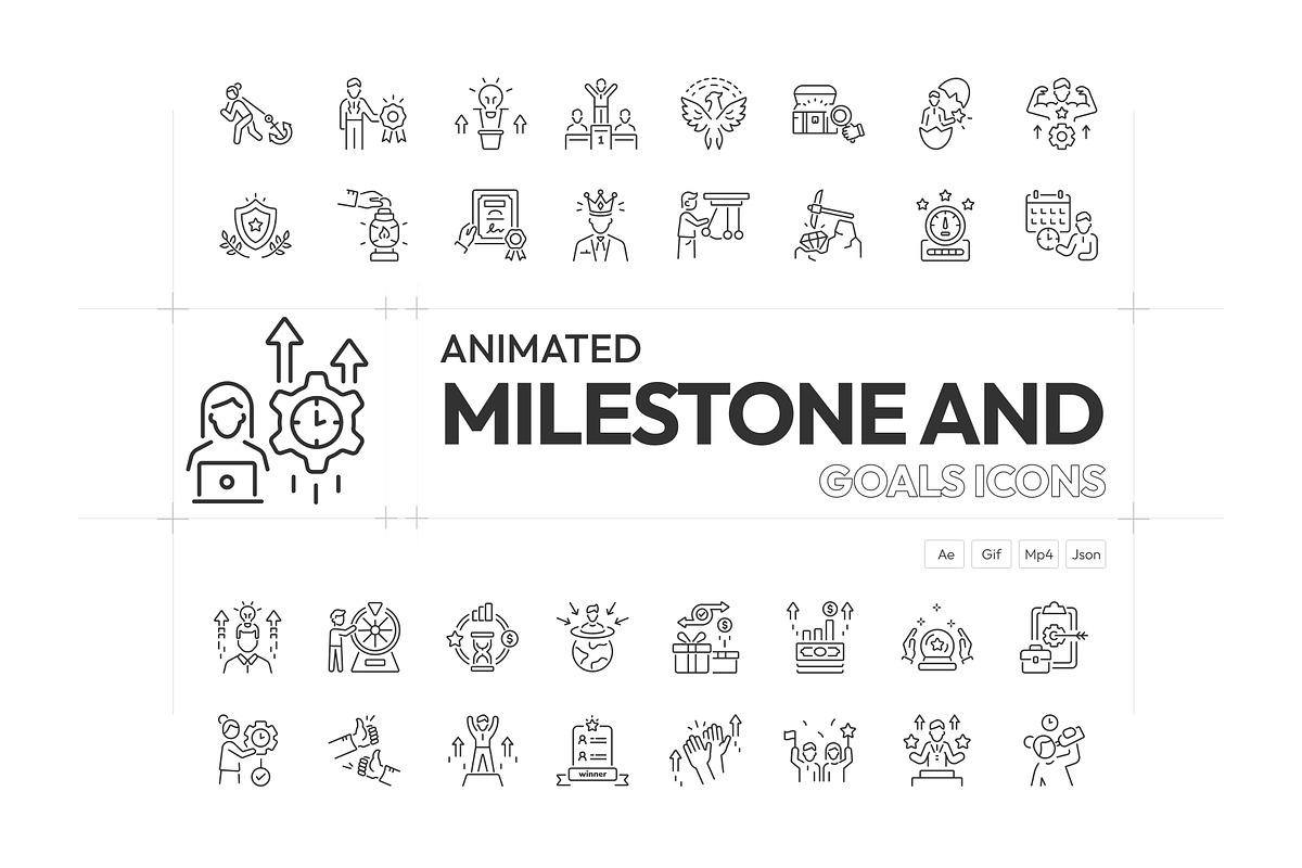 Milestone and Goals Animated Icons