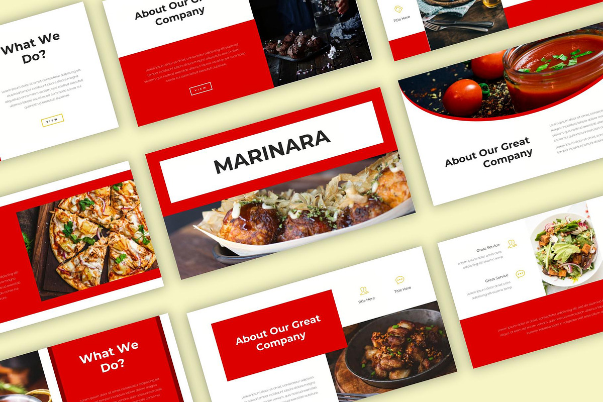 Marinara - Food PowerPoint Template, a Presentation Template by riz creative studio (Photo 1 of 9)