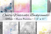 Ombre Watercolor Background Textures, a Texture Graphic by M. by mprintly (Thumbnail 1 of 5)
