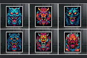 Psychedelic Grin Monster. 16 Posters, a Decorative Illustration by KENO Mascots (Thumbnail 2 of 9)