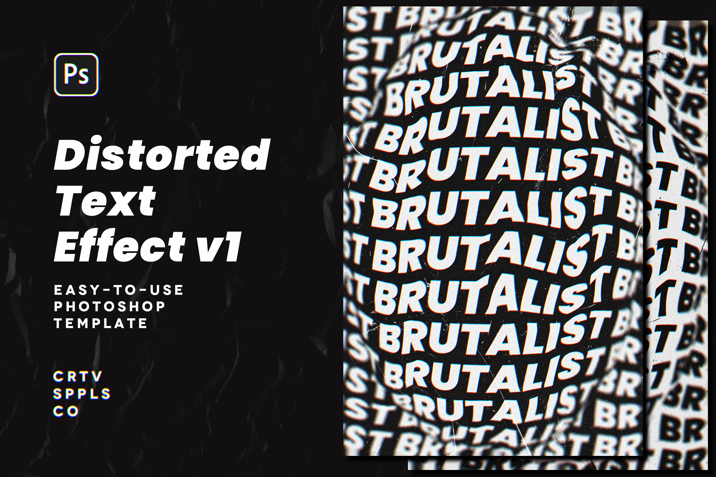 Distorted Text Effect Vol. 01, an Action Add-On by Gromov Design