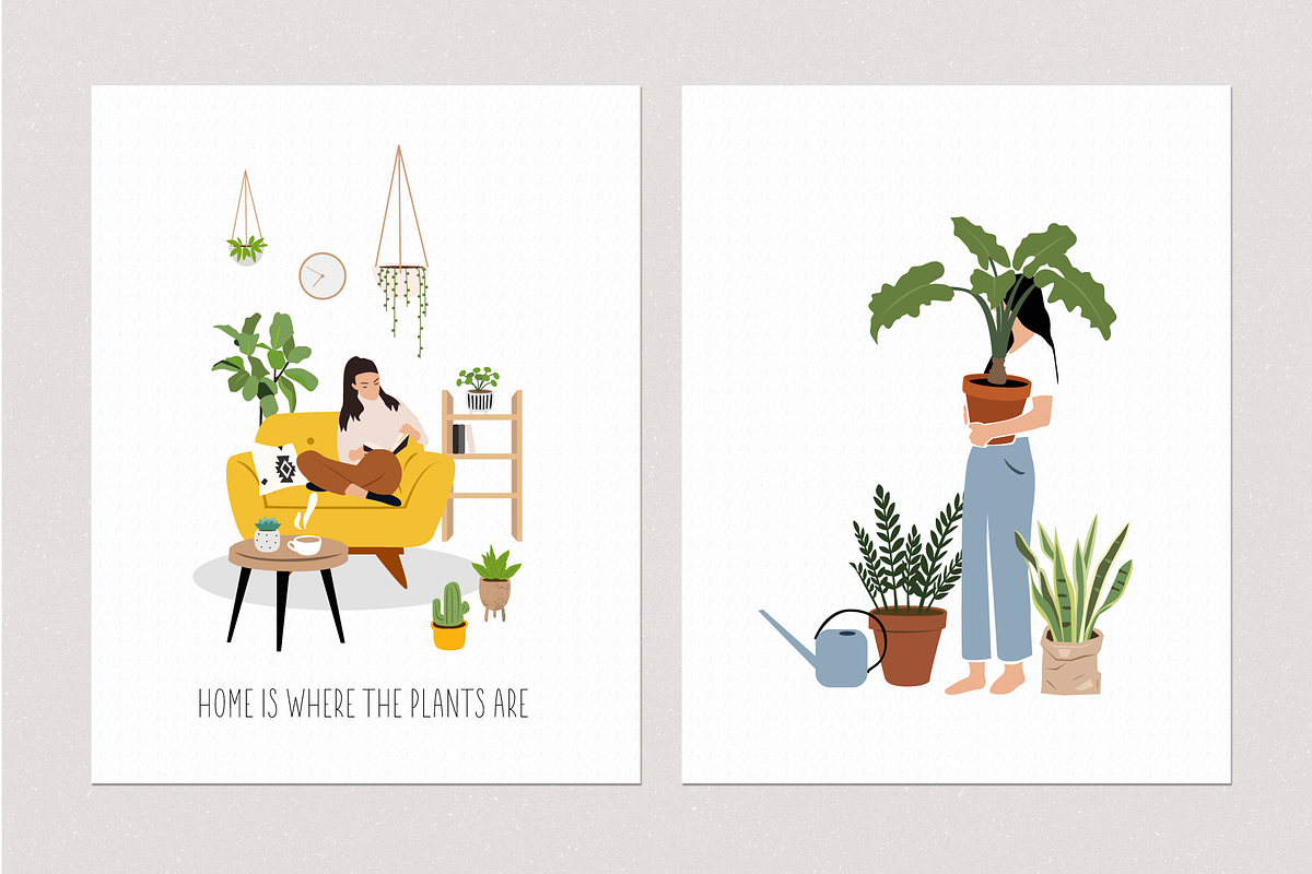 House plants | Urban jungle, a Decorative Illustration by AngelinaKovel (Photo 7 of 10)