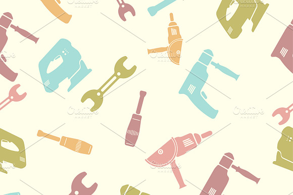 Seamless Pattern Of Tools