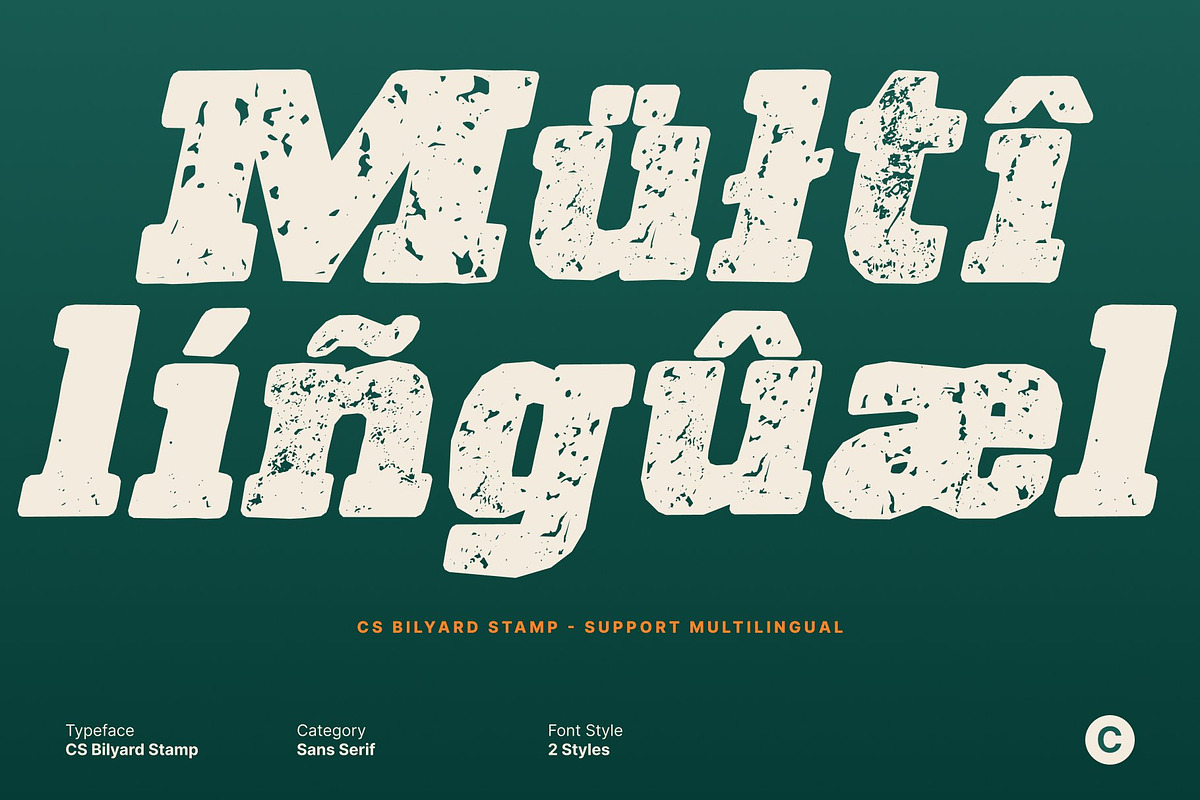 CS Bilyard Stamp, a Slab Serif Font by Craft Supply Co. (Photo 7 of 8)