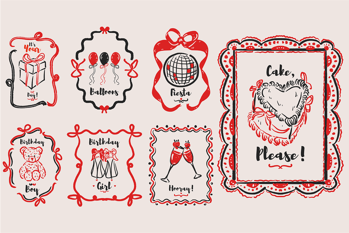 Birthday Party Clip Art SVG, PNG, a Decorative Illustration by Anada Arty (Photo 5 of 25)