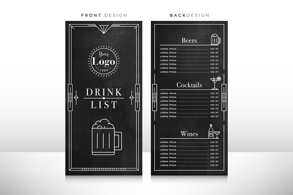 90 Linear Style Menu Designs, a Templates & Theme by Kursat Unsal (Photo 20 of 23)
