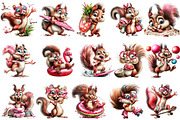 Summer Funny Squirrel PNG Clipart, an Illustration by OK Design (Thumbnail 2 of 6)