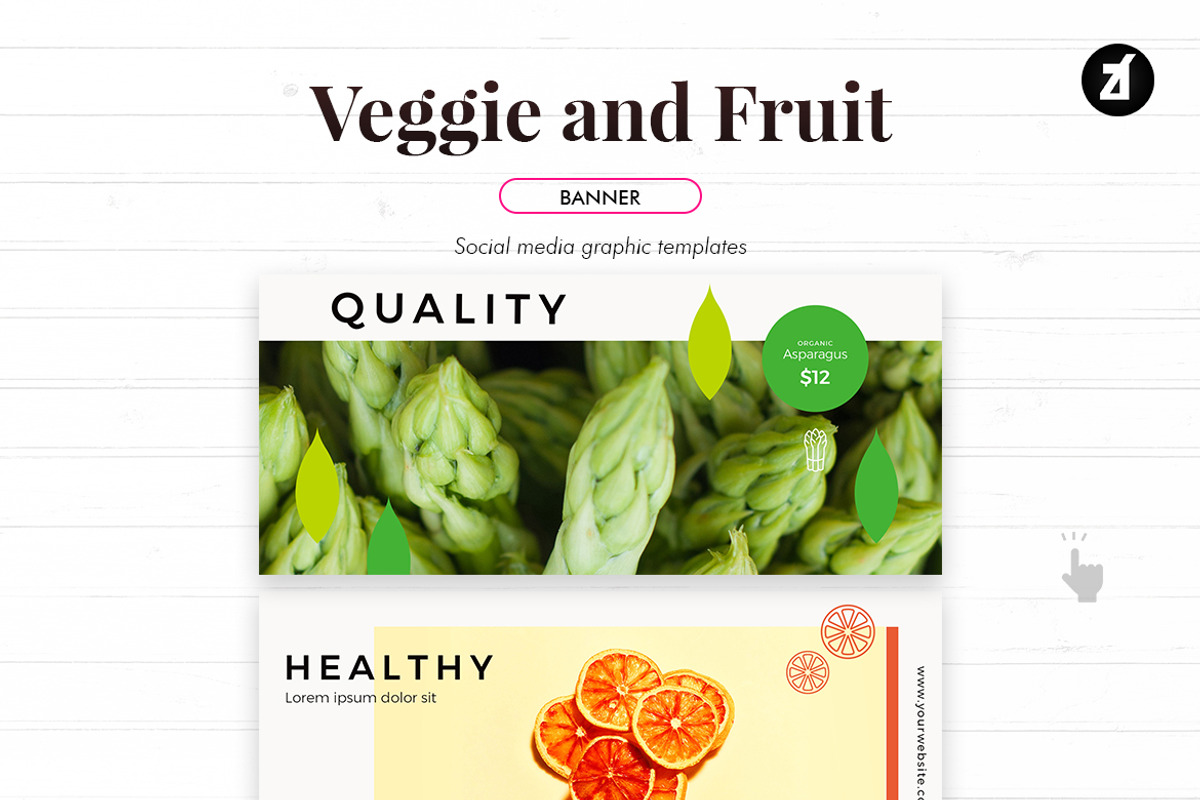 Veggie and fruit social media, a Social Media Template by Chanut is industries (Photo 8 of 11)