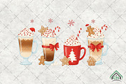 Christmas Bow Gingerbread Coffee Png, an Illustration by Craft Nest (Thumbnail 1 of 6)