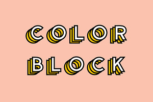 Color Block - Colored Font