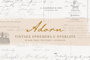 Vintage Ephemera And Overlays