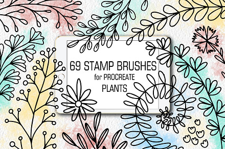 Plant Stamp brushes for Procreate