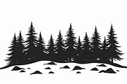 Pine Forest Silhouette Bundle, a Graphic by balal (Thumbnail 4 of 16)