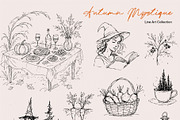 Autumn Mystique: Line Art Collection, a Decorative Illustration by divanovskaya_nv (Thumbnail 7 of 12)