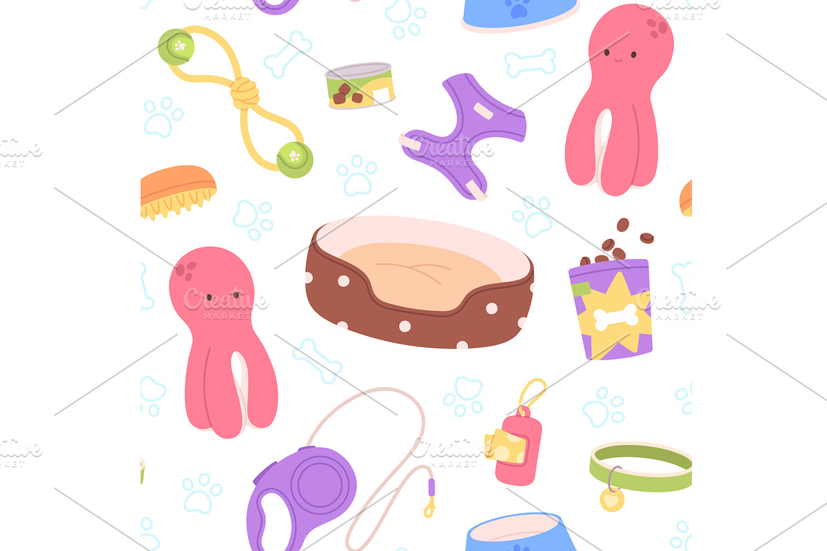 Pet shop seamless pattern. Animal, an Animal Illustration by LadadikArt