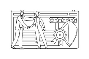 reputation trust signals vector, a Finance Illustration by pikepicture