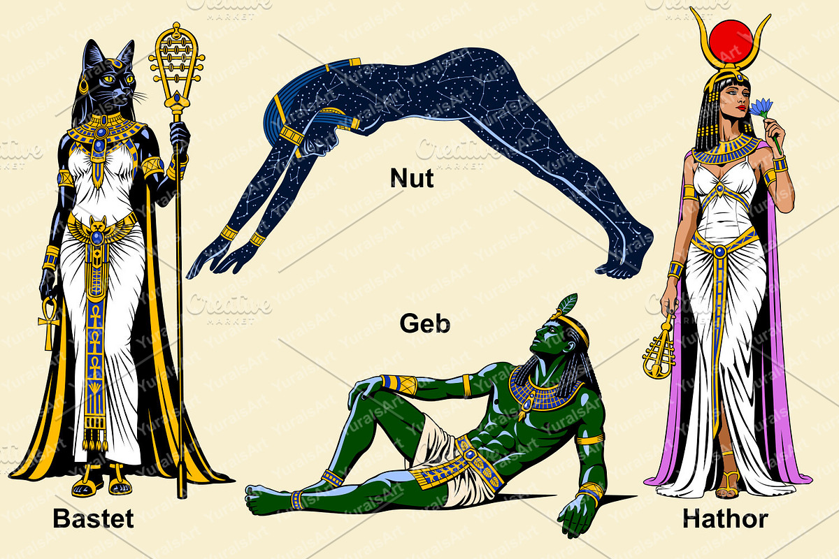 Egyptian Gods and Goddess Bundle, a Person Illustration by Yurals Art (Photo 2 of 5)
