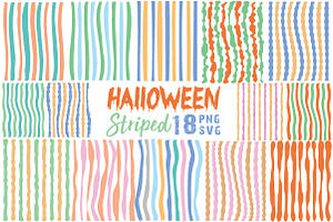 Halloween Striped Background SVG, a Seasonal Illustration by Daily.Designs