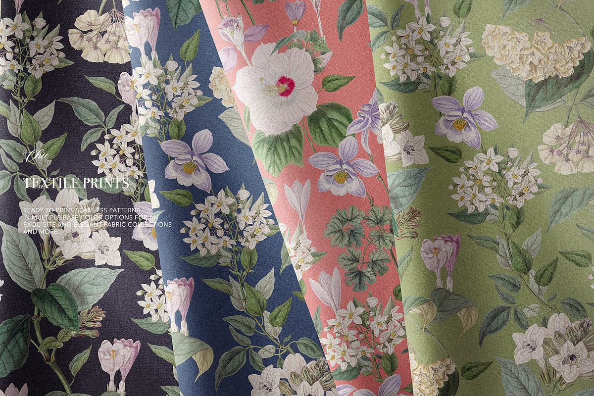 Pastel Botanical Pattern and Plants, a Pattern Graphic by likorbut (Photo 4 of 11)