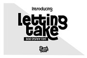 Letting Take – A Bold Display Font, a Sans Serif Font by Rashdrawn (Thumbnail 1 of 5)