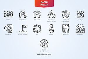 Teams And Values - Business Icons