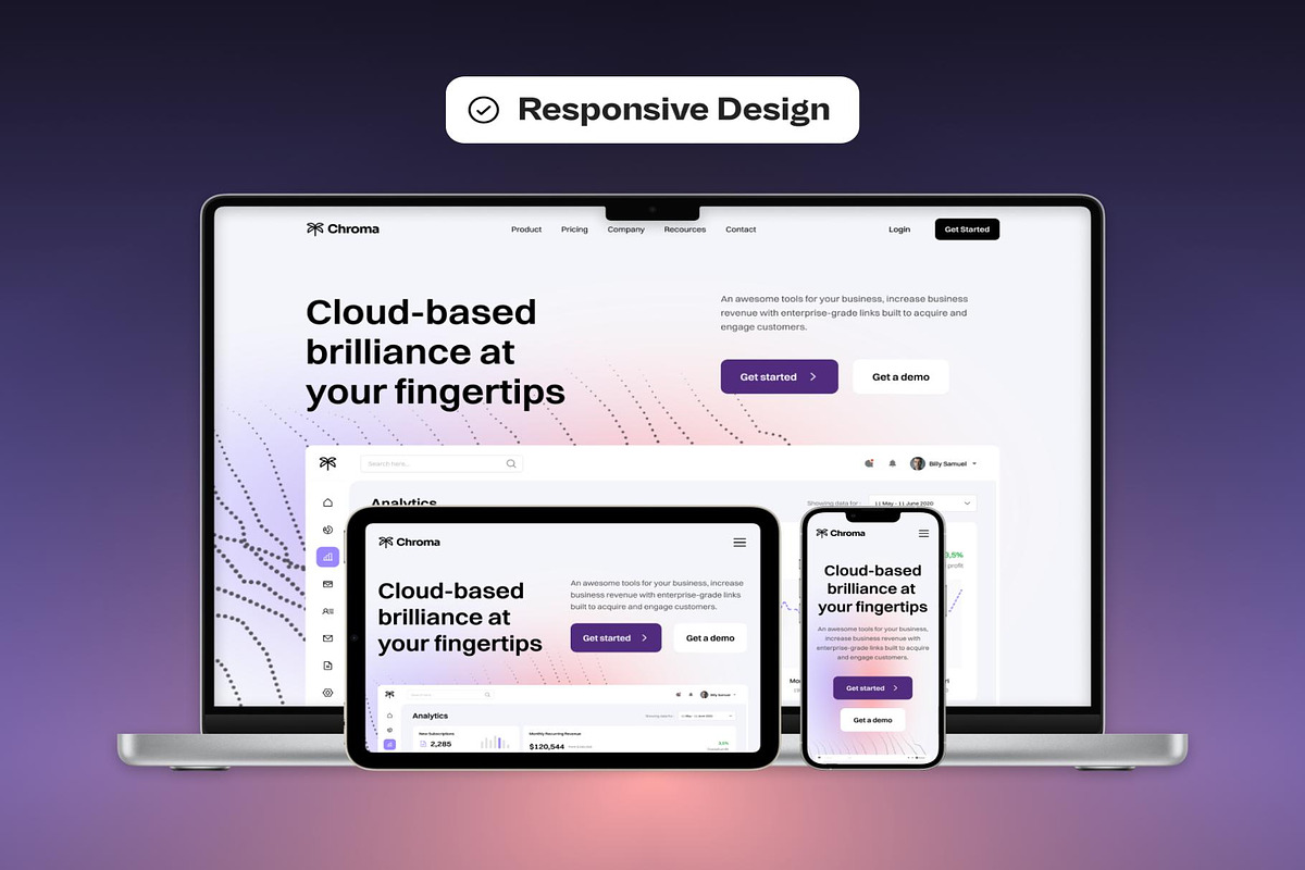 Chroma Modular Responsive SaaS, an UI Kit Template by Creative Perspective (Photo 6 of 6)