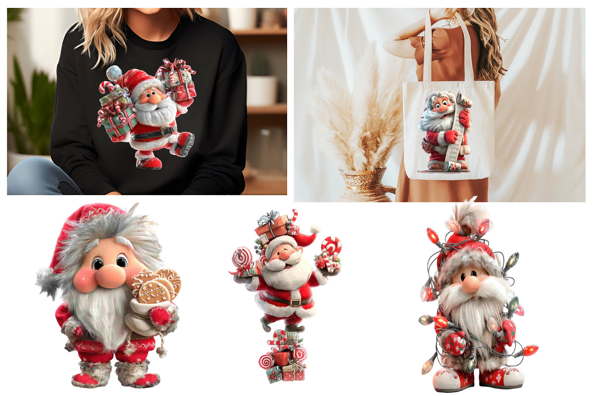 Quirky Busy Santa Clipart, an Illustration by Designworld (Photo 5 of 6)