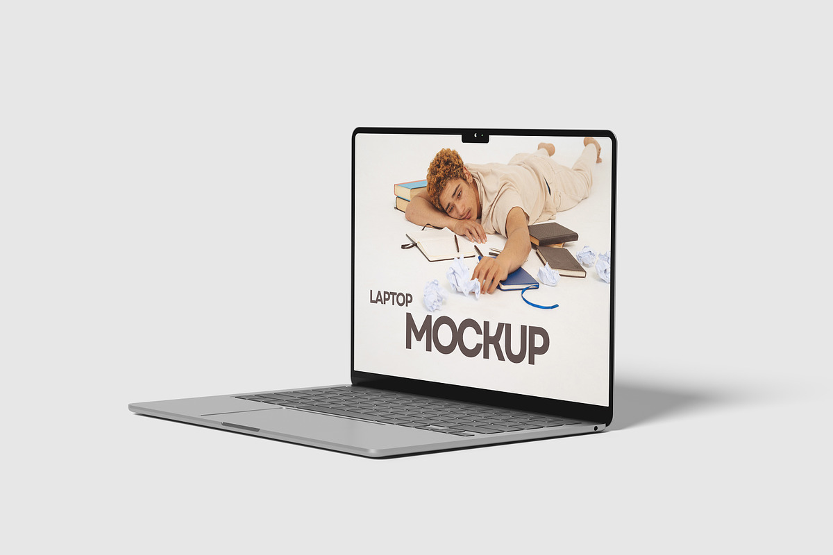 High Quality Laptop Mockup, a Wearable Device Mockup by safrizalstudio (Photo 3 of 5)
