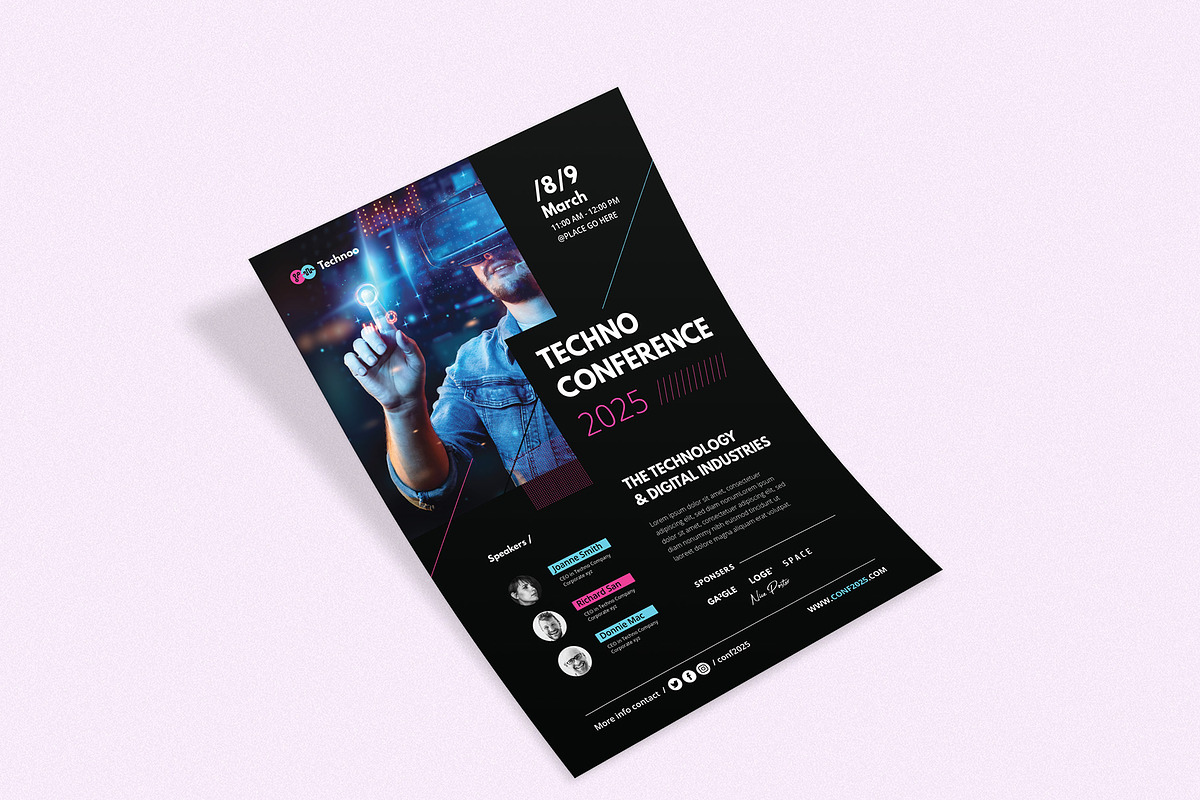 Event / Technology Conference Flyer, a Flyer Template by Creativity-Design (Photo 4 of 4)