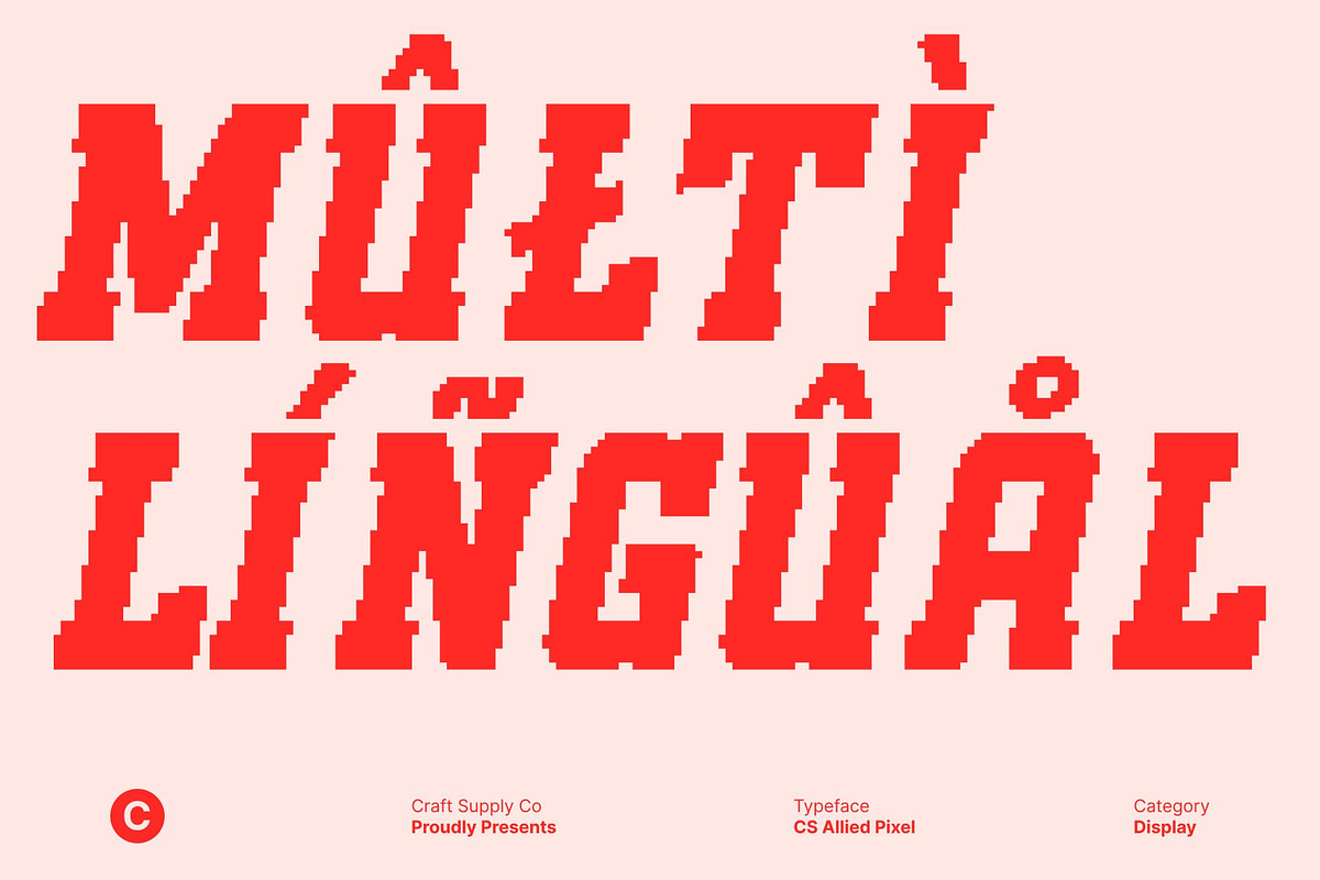 CS Allied Pixel, a Slab Serif Font by Craft Supply Co. (Photo 5 of 8)