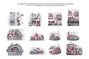 Chef cook, clipart, digital paper, a Food Illustration by Artmanata (Thumbnail 9 of 18)