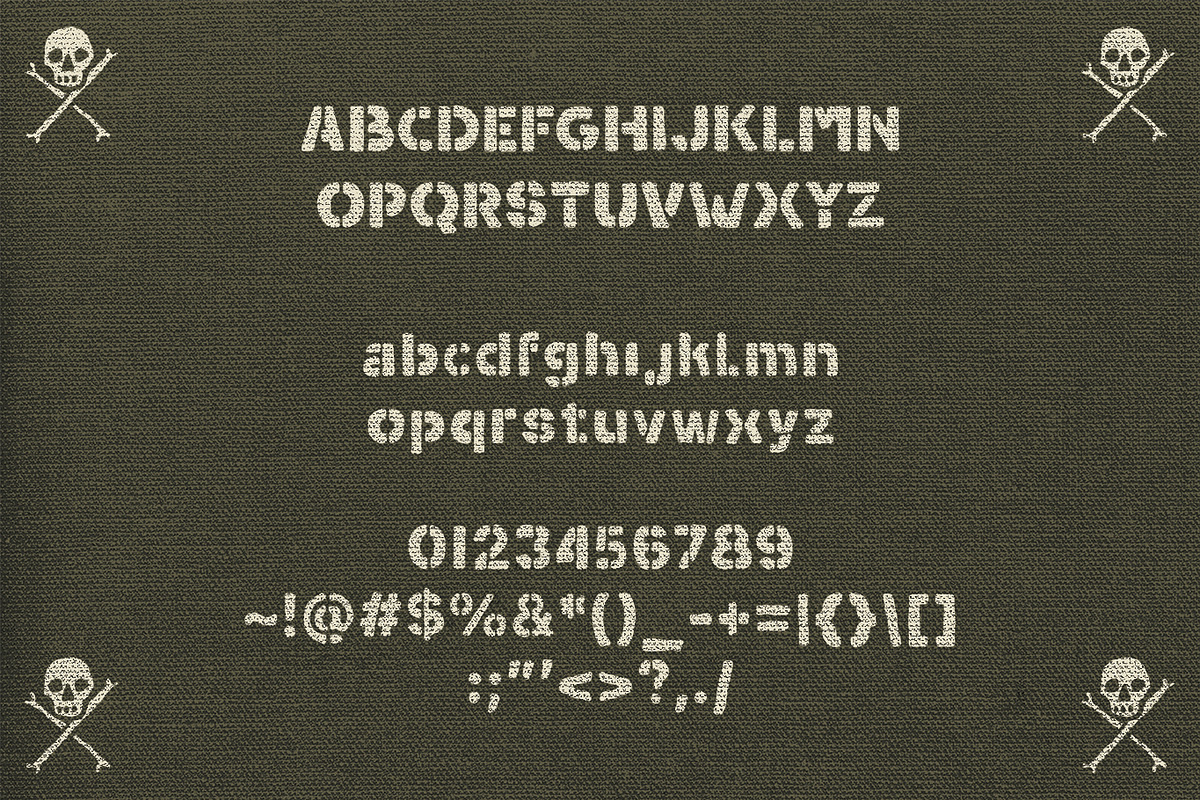 Neblat Stencil Font, a Handwritten Font by AROKA (Photo 3 of 6)