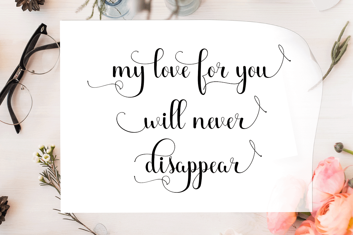 Beauty maheyrah, a Script Font by Deniz86 (Photo 6 of 6)