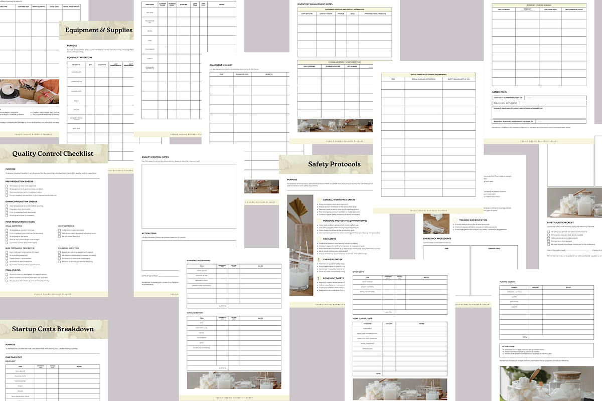 CANDLE MAKING BUSINESS PLANNER, a Brochure Template by Daring Digies (Photo 6 of 10)