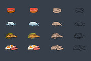 Cartoon Food Icons Game Set, a Food Illustration by Chuchilko shop (Thumbnail 7 of 13)