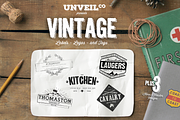 Vintage Labels, Logos & Tags, a Branding & Logo Template by UnVeil Co. (Thumbnail 1 of 3)