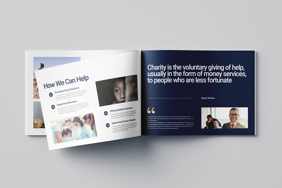 Charity Brochure Landscape | Canva, a Brochure Template by Pixelpick (Photo 4 of 9)