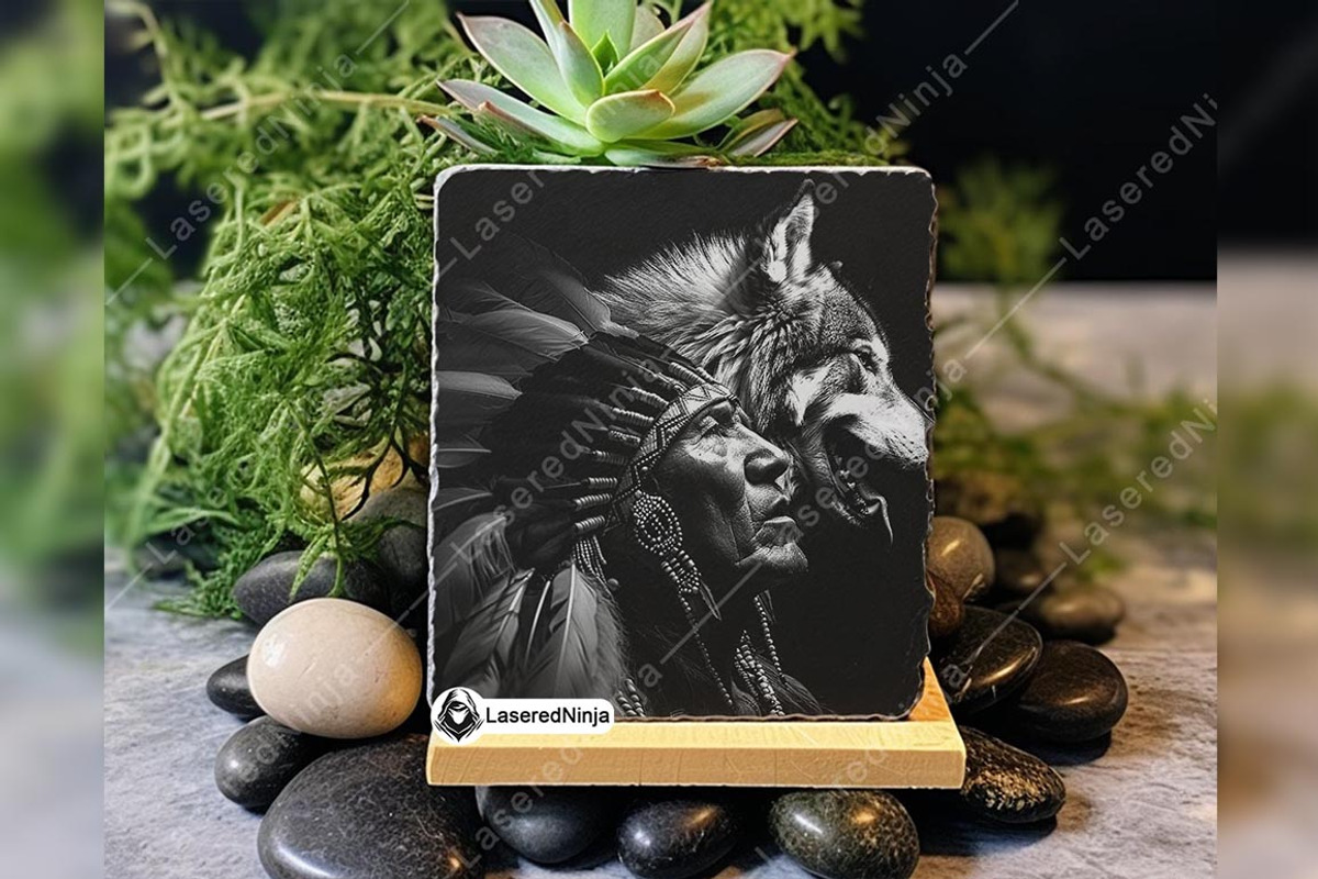 Native Indian Headdress Wolf Dog, a Background Graphic by LaseredNinja (Photo 4 of 7)